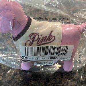 PINK Victoria's Secret Plush Dog with Cream Vest